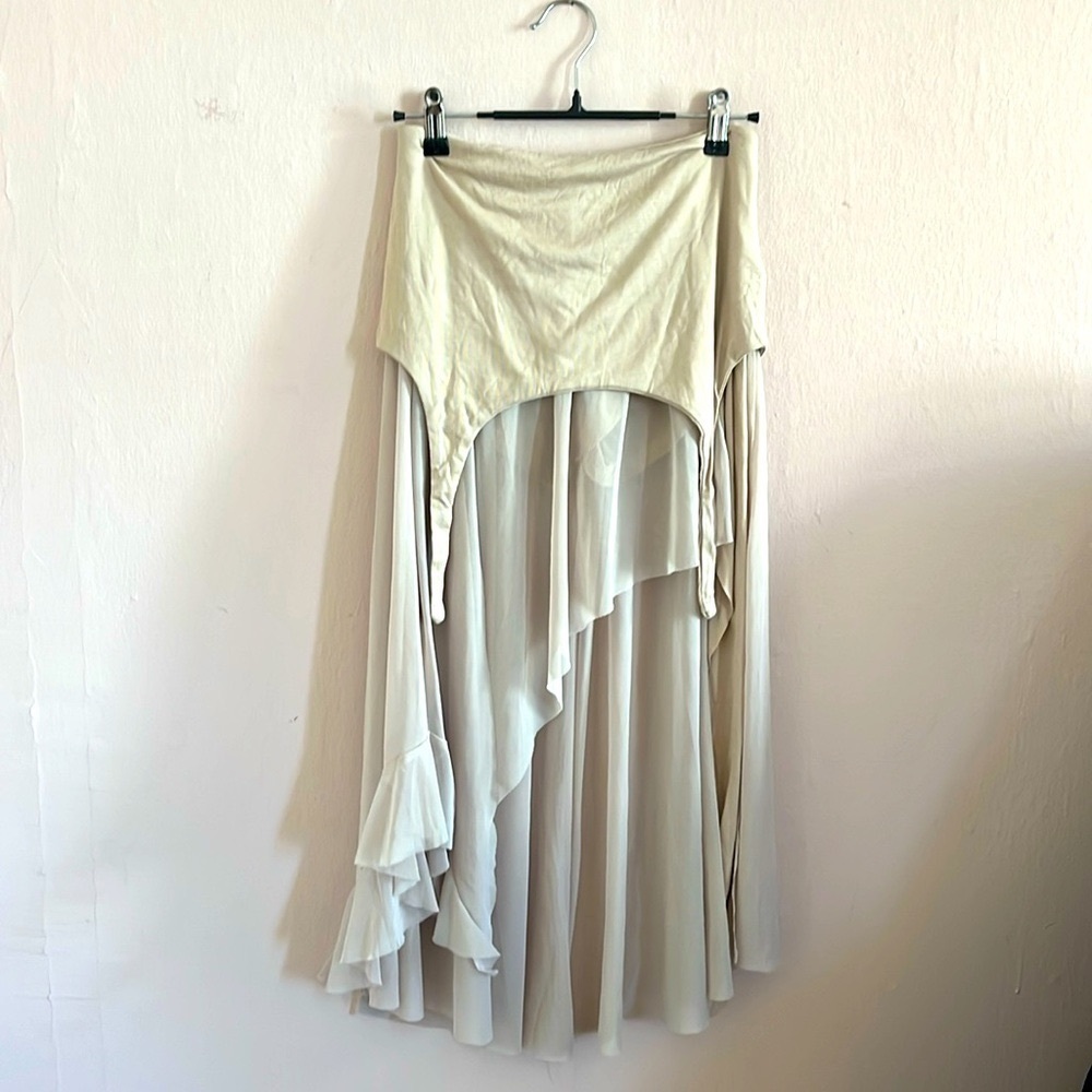 NWOT Cream Layered Skirt